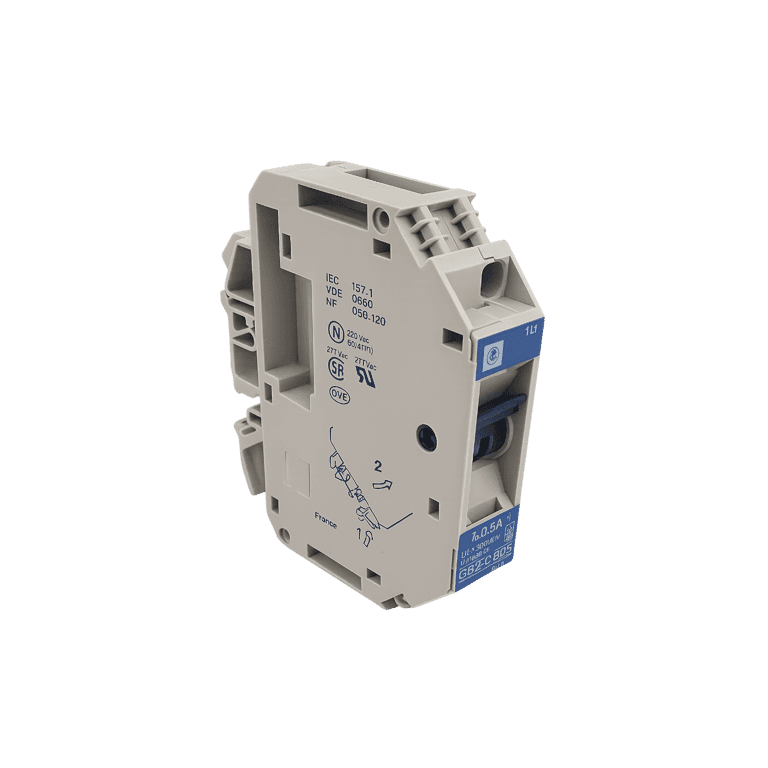 Interruptor Termomagnético Riel Din 1 Polo 0.5 Amperes Curva C 3 kA - Schneider Electric GB2CB05 