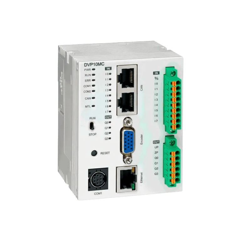 Controlador lógico programable PLC con control de movimiento multi eje, 8 DI de Alta Velocidad, 4 Salidas de Alta velocidad, Comunicación CANopen, DVP- Delta DVP10MC11T