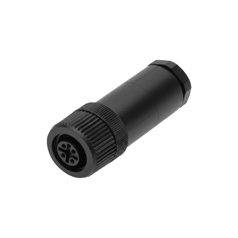Conector Armable M12, 4 Pines Hembra Recto PG7 Atornillable Plastico - Turck B 8141-0 - U6545