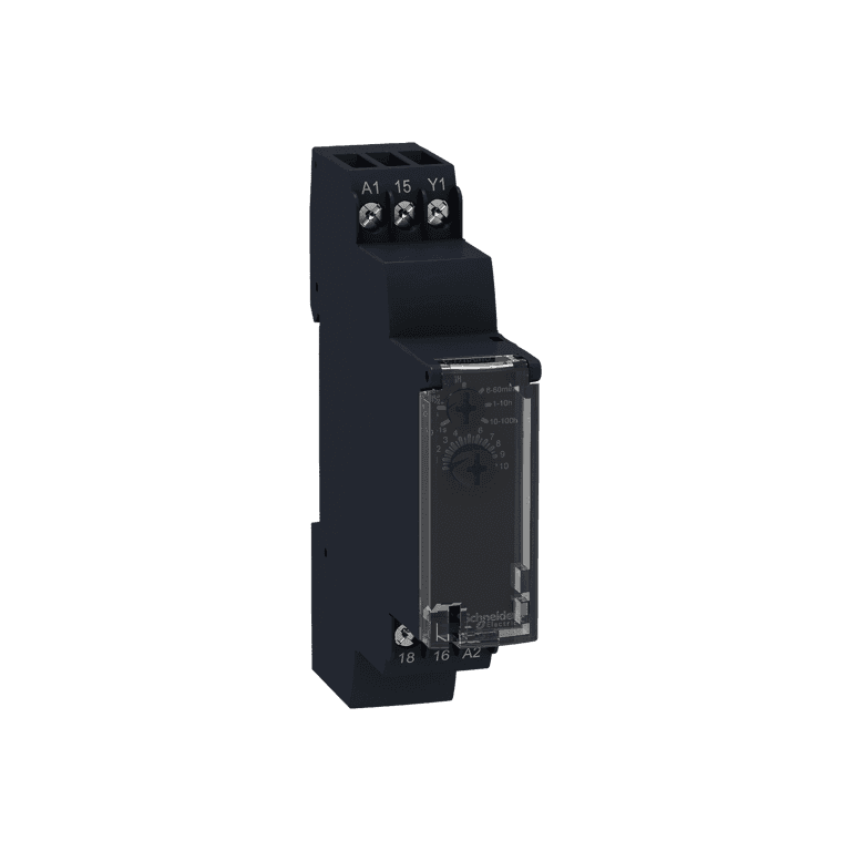 Timer On Delay 1 s ~ 100 h, 24 VCD, 24 ~ 240 VCA/VCD - Schneider Electric RE17RAMU