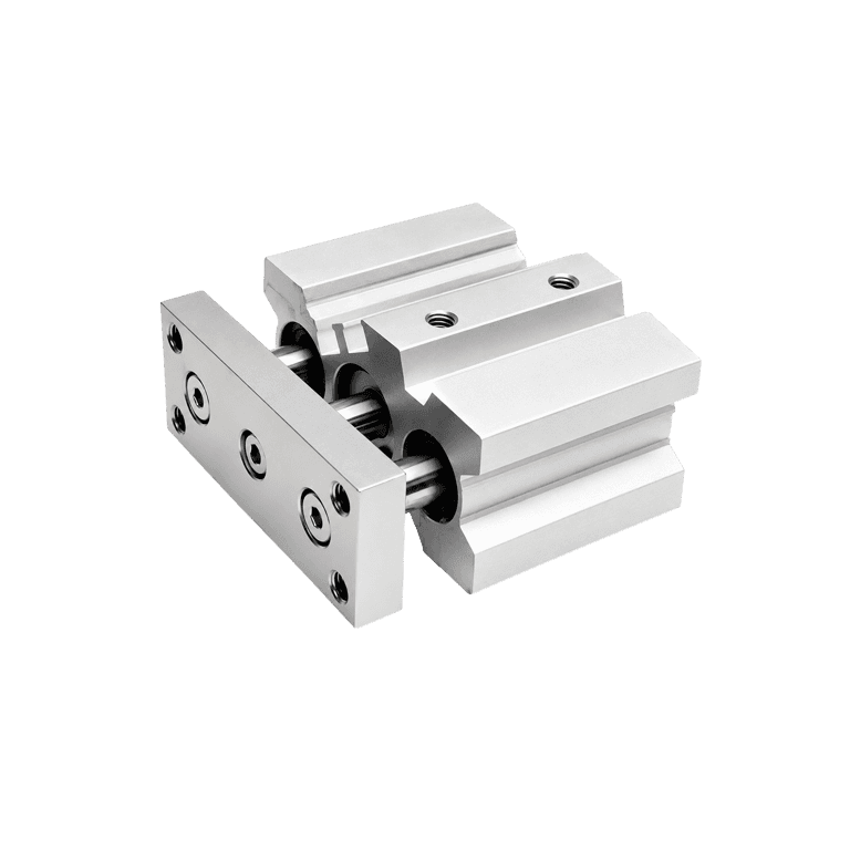 Cilindro Neumático Lineal Guiado ø 16 mm x 10 mm, M5, Doble Efecto, Amortiguación Elástica - SMC MGQL16-10 - 051661