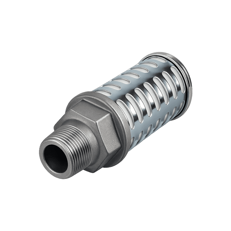 Silenciador Neumático NPT 3/4" Macho, Cuerpo Metálico Absorción Metálico Sinterizado, 35 dB, 1.0 MPa - SMC AN500-N06 - 018005