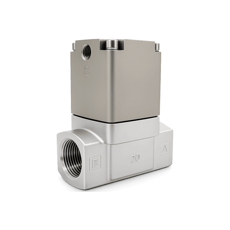Válvula de Proceso 1/2" NPT para Agua 2 vías, Simple Efecto NC On/Off, Latón, Sellos NBR, Pilotaje Neumático (0.3 - 0.7 MPa) - SMC VND300DS-20A - 013120
