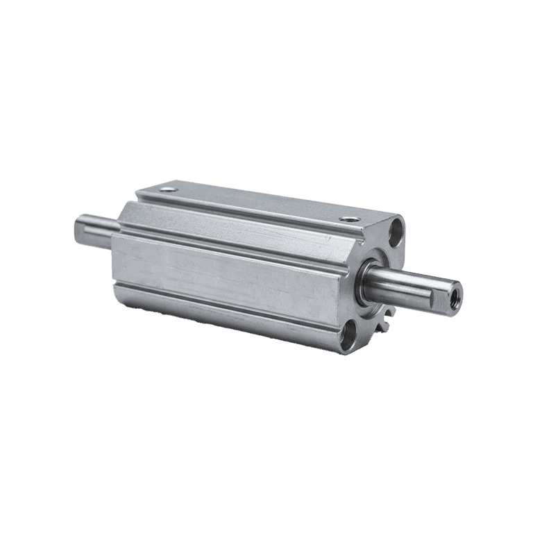 Cilindro Neumático Compacto ø 20 mm x 50 mm, Milimétrica M5, Doble Efecto, Doble Vástago, Sin Lubricación, Vástago Hembra - SMC CDQ2WB20-50D - 001365