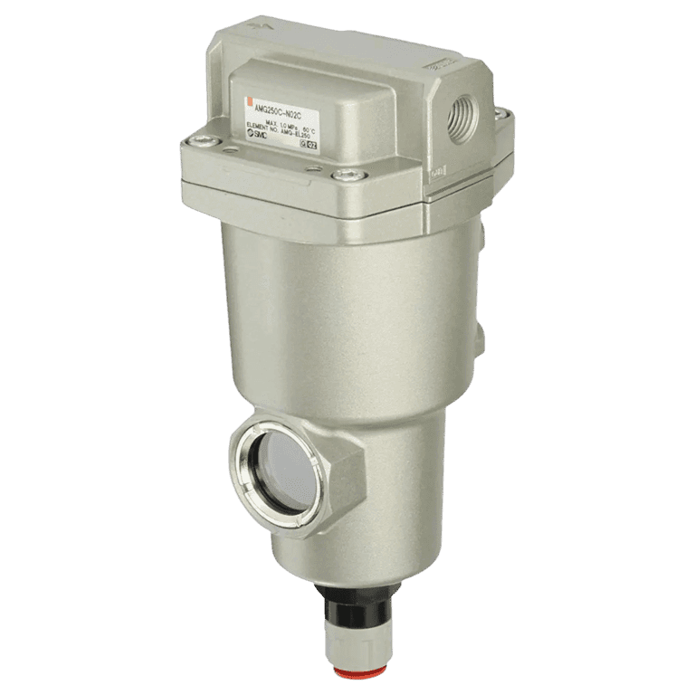 Filtro Separador de Agua 99% caudal 2,200 l/min, 3/4" RC con Purga Automática (NC) - SMC AMG450C-06C - 149784
