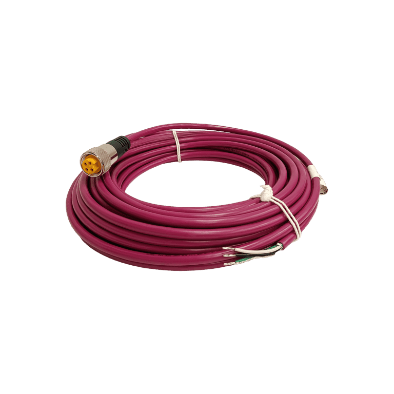 Cable Moldeado 4 Pines Hembra 7/8" Recto - 3 Pines Puntas, 15 metros - Turck P-RKM 45-098-15M - U-60061