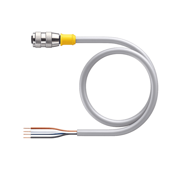 Cable Moldeado 4 Pines Hembra M12 Recto - 4 Pines Punta, 3.3 metros - Turck RK 4.4T-3.3/S90-SP - U2169