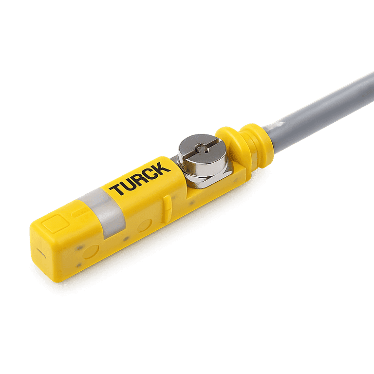 Sensor de Campo Magnético para Cilindro Neumático, Salida a Transistor(PNP), 3 hilos DC, 1 NC, 10 ~ 30 VCD, IP68, Longitud de cable 2m - Turck BIM-UNT-RP6X - 4685746