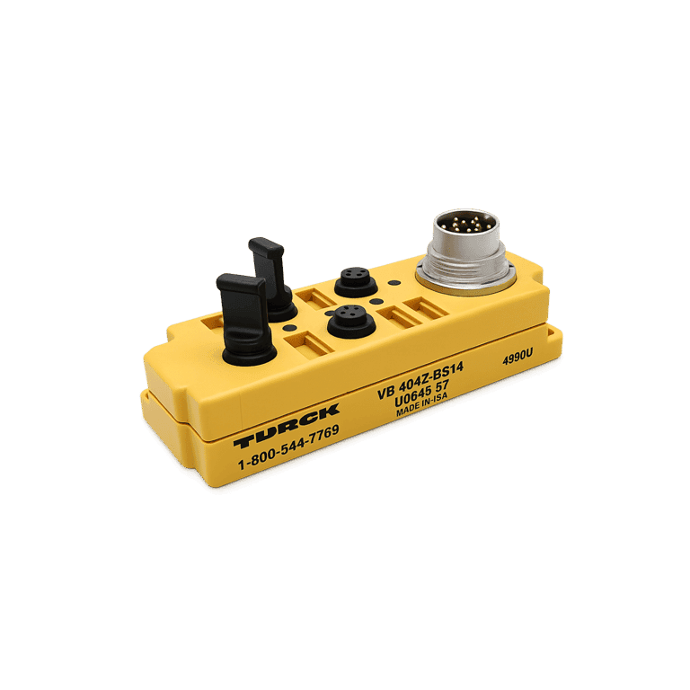 Caja Multipuerto para Sensores/Actuadores 4 Puertos A de E/S M8 4 Pines, Conexión B M16, IP67 - Turck VB 404Z-BS14 - U0943-57