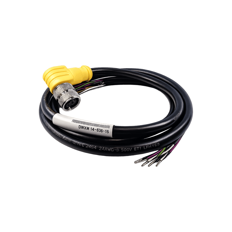 Cable Moldeado 14 Pines Hembra M16 Codo - 14 Pines Puntas, 5 metros  - Turck BKWM 14-836-5 - U091524