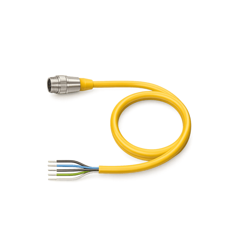 Cable Moldeado 5 Pines Macho 7/8" Recto - Puntas, 2 metros - Turck RSM 50-2M - U2091