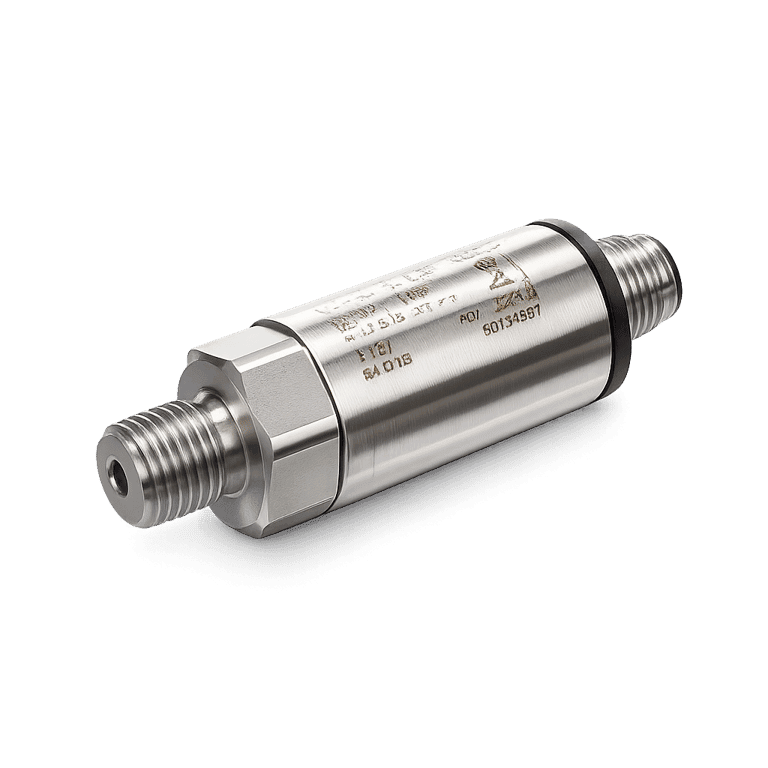 Transmisor de Presión Relativa 1/4"-18 NPT Macho, 0 ~ 6.89 bar / 0 ~ 100 psi / 0 ~ 0.69 Mpa, Salida Analógica 4 ~ 20 mA, 2 hilos DC, M12, 8 ~ 33 VCD, Sellos FPM, IP67 - Turck PT100PSIG-13-LI3-H1131 - 6831459