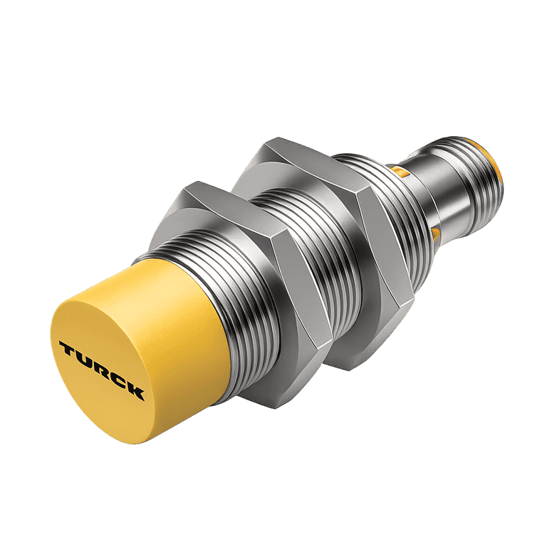 Sensor Inductivo No Rasante ø M12, 12 mm, Salida a Transistor (PNP), 3 hilos DC, 1 NO, M18, 10 ~ 30 VCD, IP68, Turck NI12U-M18-AP6X-H1141/S395  - 1645142