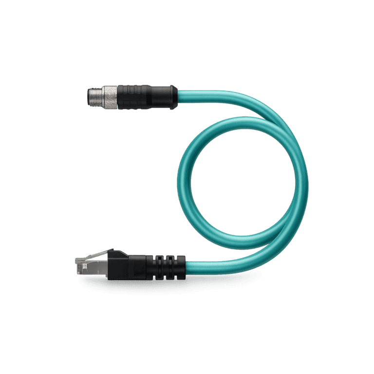 Cable Ethernet Industrial, M8 4 Pines Macho Recto - RJ45 8 Pines Macho, 10 metros, 2 UTP X 26 AWG - Turck PSGS 4M RJ45S 4413-10M - U2-24201