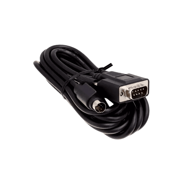 Cable de Comunicación para Conexión de PLC a HMI, 2 m, 8-pin mini-DIN Macho ↔ DB9 Macho - Delta UC-MS020-06A