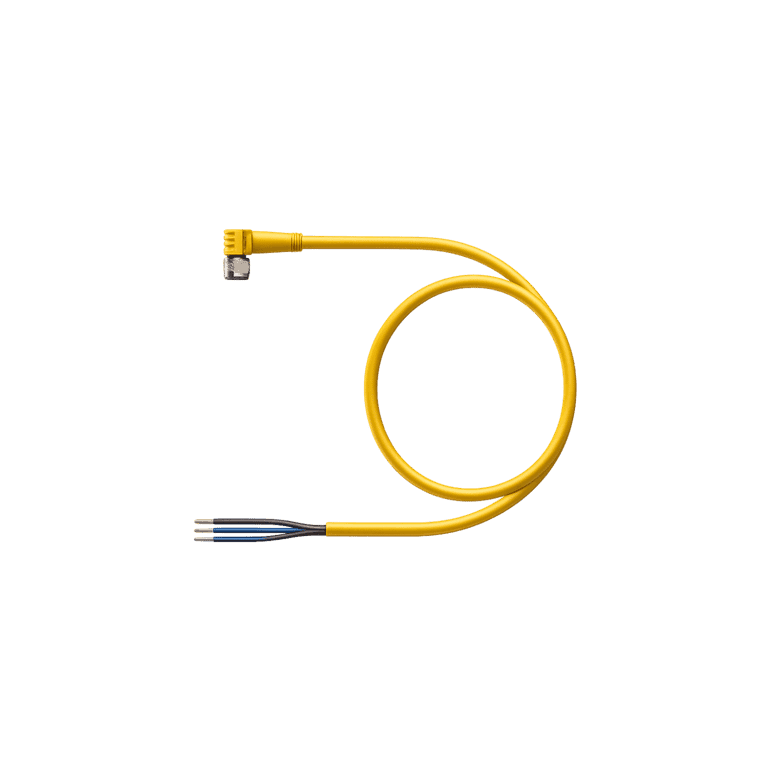 Cable Moldeado 3 Pines Hembra M8 - 3 Pines Puntas, 4 metros - Turck PKW 3M-4 - U0053-14
