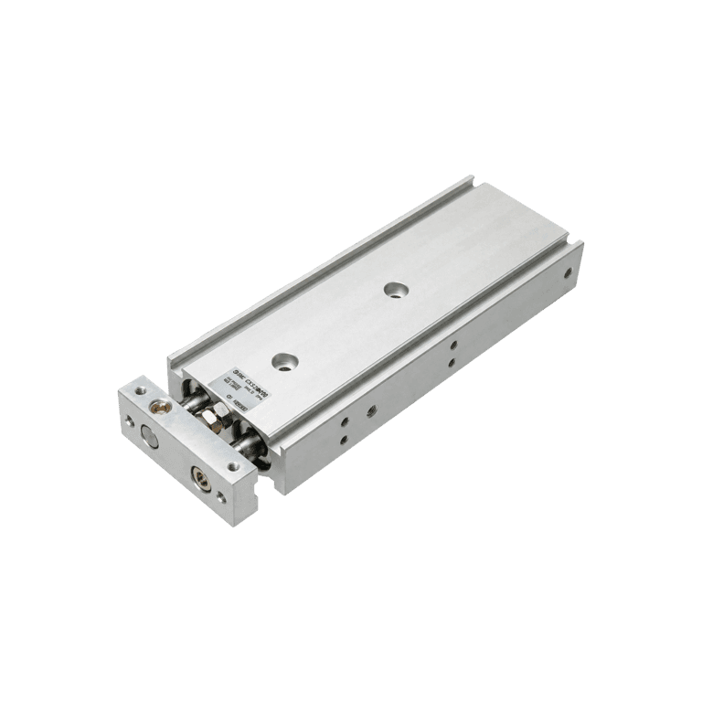 Cilindro Neumático Lineal Guiado ø 20 mm x 100 mm, RC 1/8", Doble Efecto, Guía de Deslizamiento (Antigiro), Amortiguación Elástica - SMC CXSM20-100 - 006085