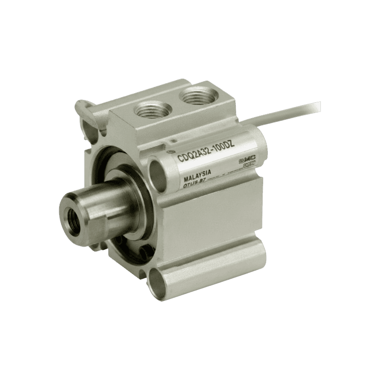 Cilindro Neumático Compacto ø 32 mm x 100 mm, RC 1/8", Doble Efecto, Sin Lubricación, Vástago Hembra - SMC CDQ2A32-100DZ - 163911