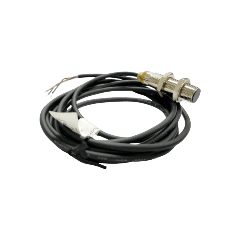 Sensor Inductivo Rasante ø M12, 2 mm, Salida a Transistor (PNP), 1 NC, 3 hilos DC, M12, 12 ~ 24 VCD, IP67 - Delta ISE-E1202-BPCB2