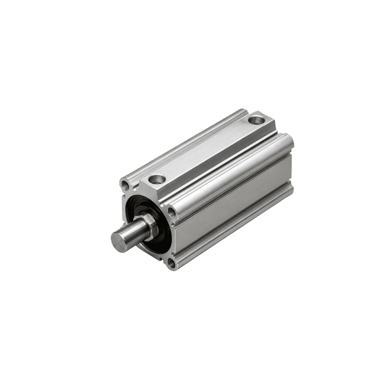 Cilindro Neumático Compacto ø 63 mm x 150 mm, RC 1/4", Doble Efecto, Sin Lubricación, Vástago Macho, Amortiguación Elástica - SMC CDQ2A63-150DCMZ - 177207