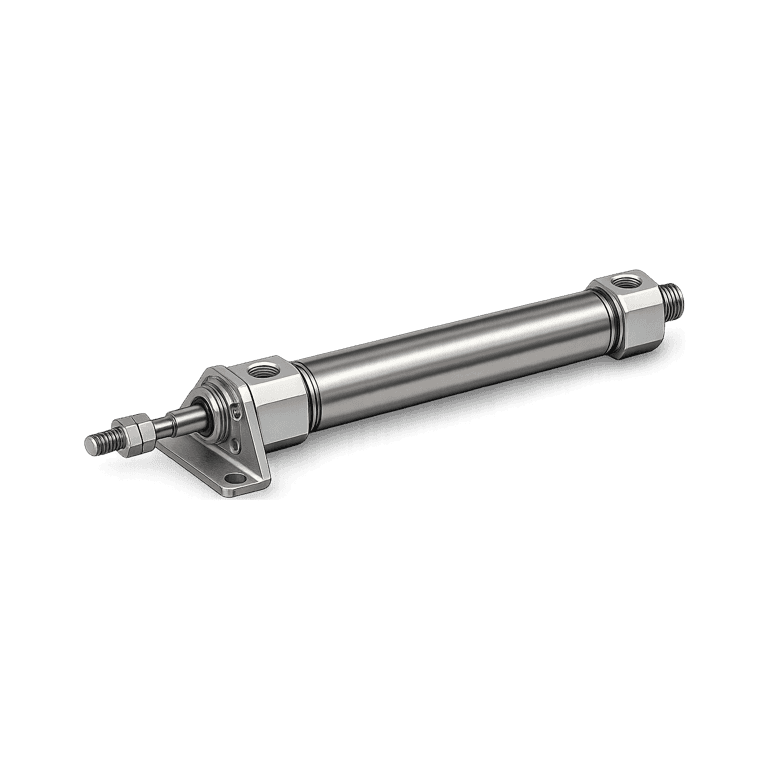 Cilindro Neumático Engargolado ø 10 mm x 75 mm, M5, Doble Efecto - SMC CDJ2L10-75Z-B - 312038