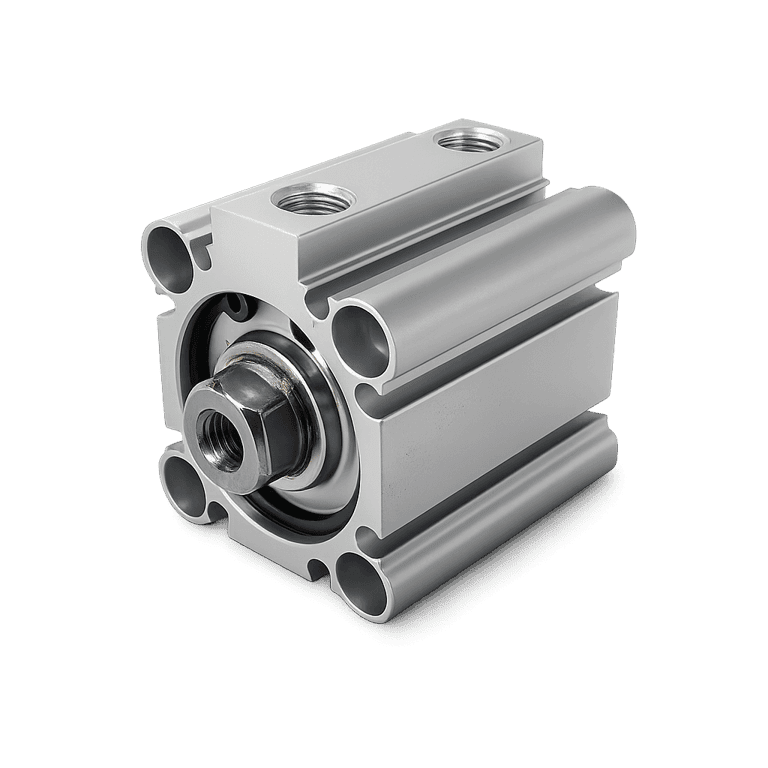 Cilindro Neumático Compacto ø 32 mm x 10 mm, RC 1/8", Doble Efecto, Sin Lubricación, Vástago Hembra - SMC CQ2B32-10DCZ - 163928