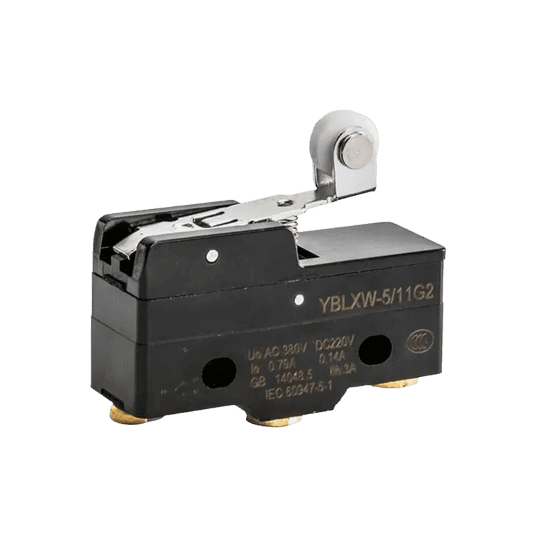 Microinterruptor Limit Switch Palanca Corta con Rodillo 1 NO NC, IP52 - Chint YBLXW-5/11G2 - 466048