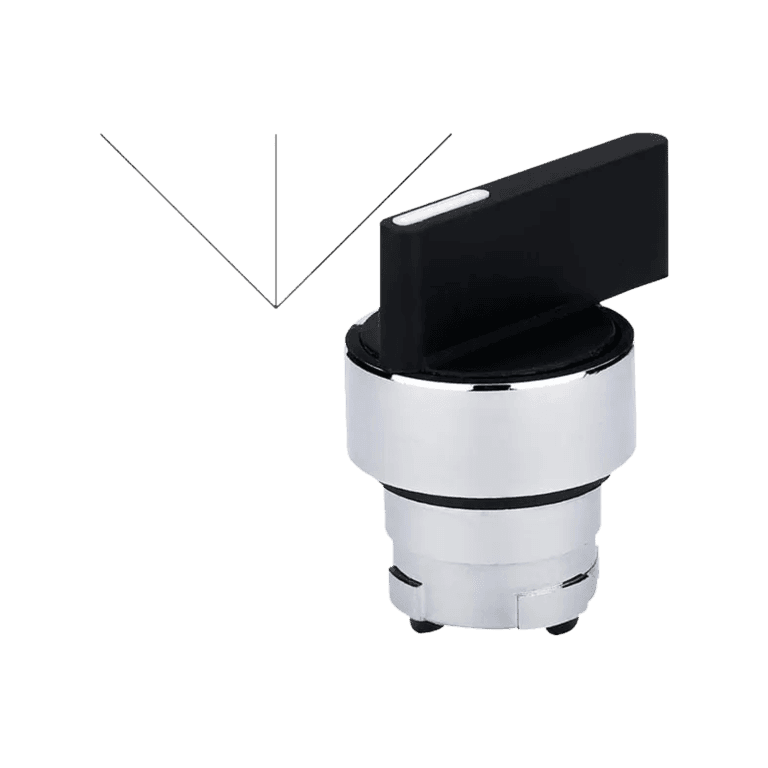 Cabeza de Selector 3 Posiciones Fijas Metálico Maneta Larga Negro montaje ø 22 mm - Chint NP2-BJ3 - 575835