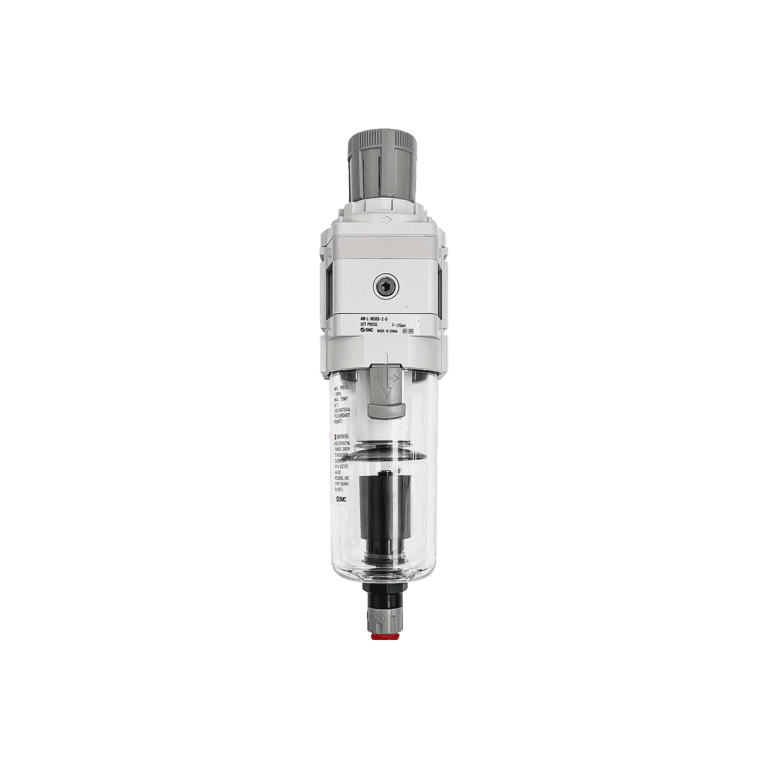 Filtro Regulador 0.05 a 0.85 MPa, 5 μm, 1/2" NPT Purga automática Vaso Policarbonato - SMC AW40-N04C-Z-D - 413238
