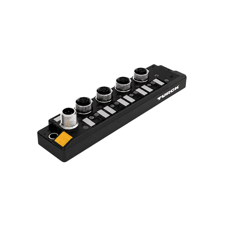 Caja Multipuerto para Sensores, IO-Link Master 8 Puertos A de E/S 4 M12 Pines, Conexión B M12, IP69K - Turck TBIL-S4-8DXP - 100002596