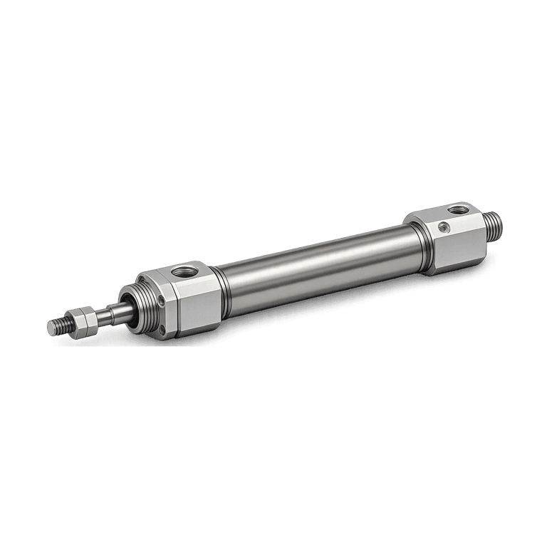 Cilindro Neumático Engargolado ø 10 mm x 60 mm, M5, Doble Efecto - SMC CJ2E10-60AZ - 285963