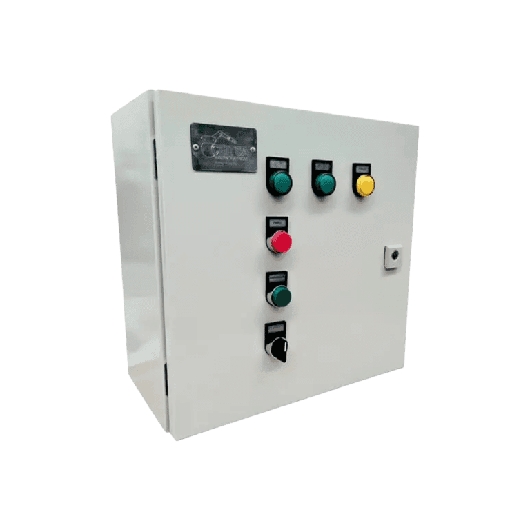 KIT Arrancador a Tensión Plena Reversible Gabinete, Protección Termomagnética Térmica 12 - 18A, Bobina 440 VCA, Motor 10 HP 440 VCA - Chint ETCEI-10HP440V-12-18A-REV-NM8