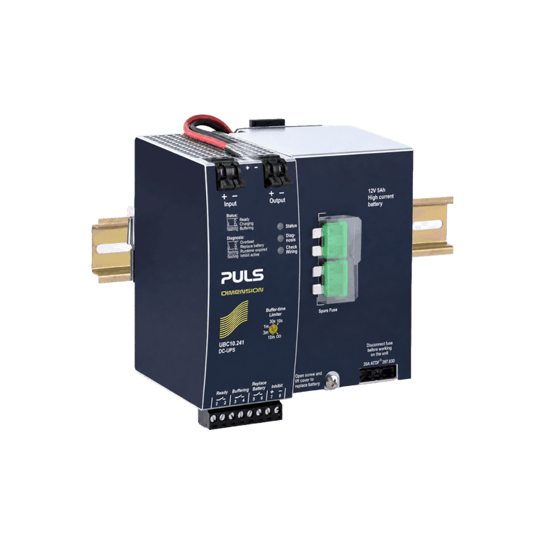 Módulo de Respaldo UPS DC con Batería Integrada 24 VCD 10A Montaje Riel DIN, PULS - Turck UBC10.241 DC-UPS, 24VDC IN, 24V OUT, 10A - UBC10.241