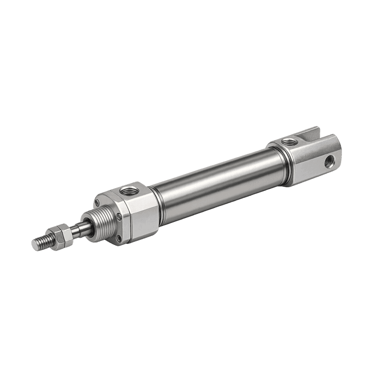 Cilindro Neumático Engargolado ø 10 mm x 75 mm, M5, Doble Efecto - SMC CDJ2B10-75AZ-B - 360464