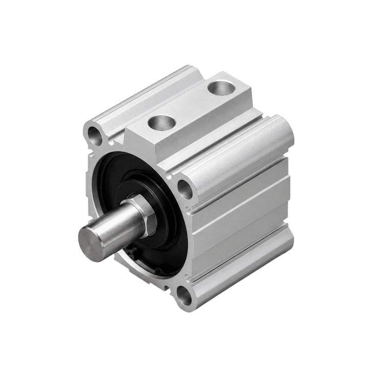 Cilindro Neumático Compacto ø 63 mm x 30 mm, RC 1/4", Doble Efecto, Sin Lubricación, Vástago Macho, Amortiguación Elástica - SMC CQ2A63-30DCMZ - 296368