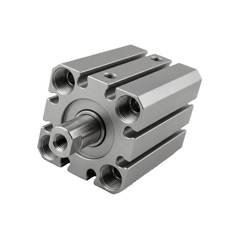 Cilindro Neumático Compacto ø 20 mm x 10 mm, Milimétrica M5, Doble Efecto, Vástago Simple, Sin Lubricación, Vástago Hembra - SMC CDQSB20-0010-CET10260 - 320589