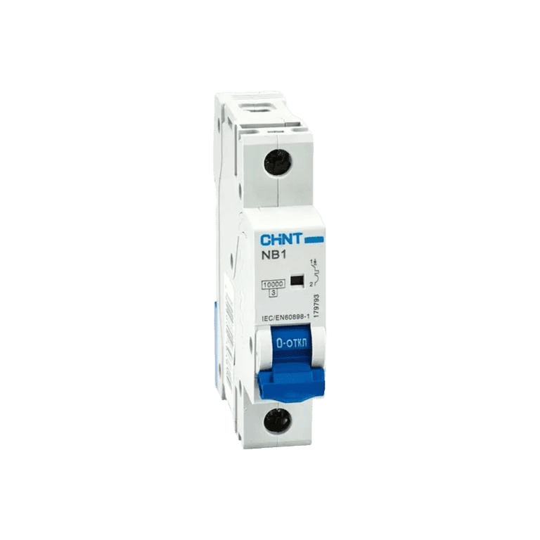 Interruptor Termomagnético Riel Din 1 Polos 32 Amperes 230 ~ 415 VCA Curva C 10 kA 1P 6A - Chint NB1-63H 1P C32 10kA DB - 179789