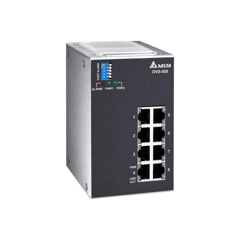 Switch Ethernet 8 Puertos No Administrable, con alarma - Delta DVS-008W01