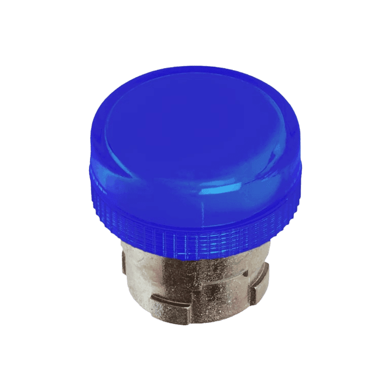 Cabeza de Piloto Luminoso Metálico Azul montaje ø 22 mm, IP40 - Chint - NP2-BV/6 - 575635