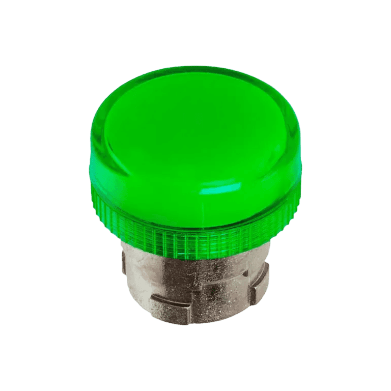 Cabeza de Piloto Luminoso Metalico Verde montaje ø 22 mm, IP40 - Chint - NP2-BV/3 - 575630