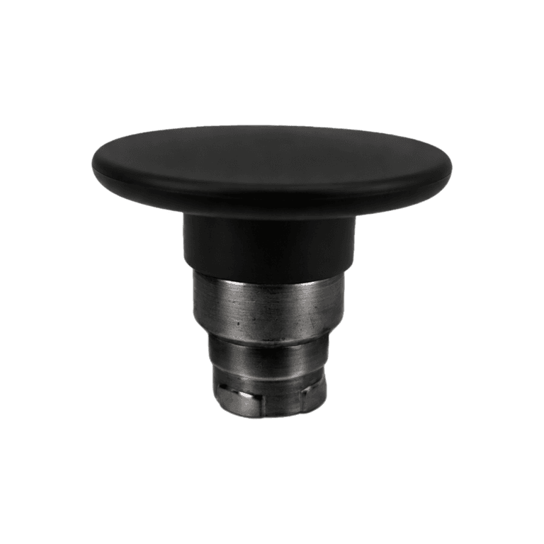 Cabeza de Botón Hongo Metálico Negro cabeza ø 60 mm, montaje ø 22 mm, NP2 - Chint - NP2-BR2 - 575849