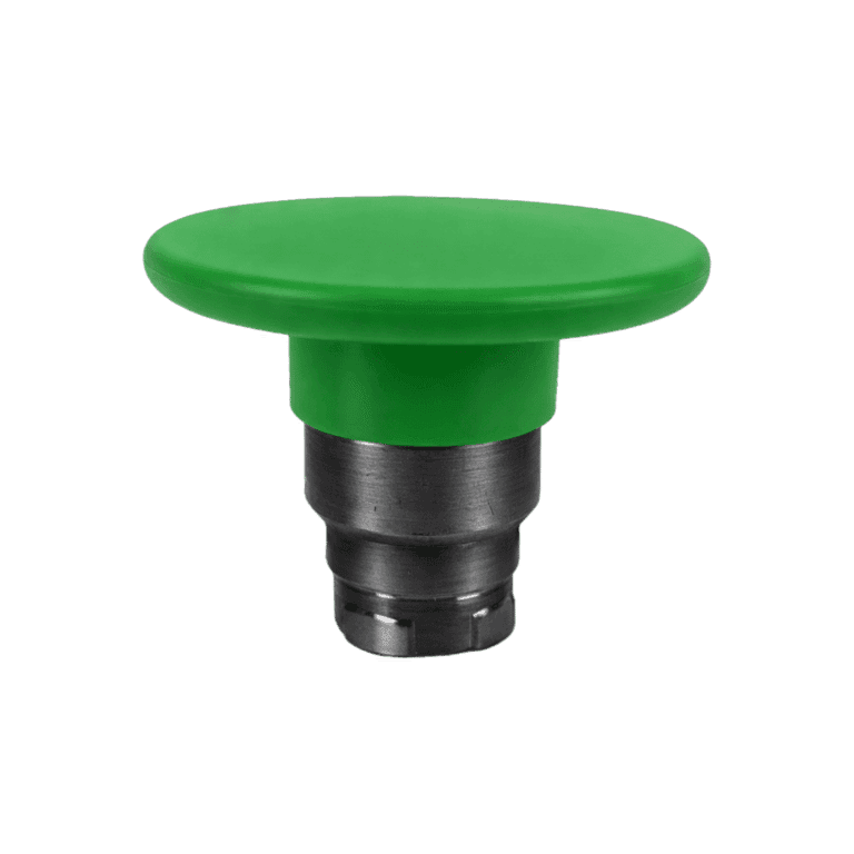 Cabeza de Botón Hongo Metálico Verde cabeza ø 60 mm, montaje ø 22 mm, NP2 - Chint NP2-BR3 - 575851