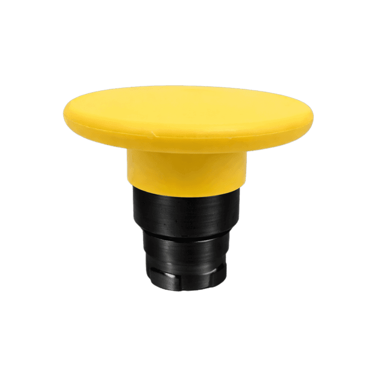 Cabeza de Botón Hongo Metálico Amarillo cabeza ø 60 mm, montaje ø 22 mm, NP2 - Chint NP2-BR5 - 575857