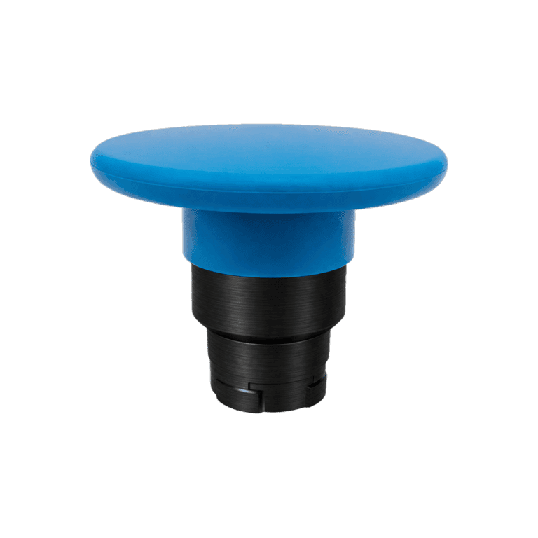 Cabeza de Botón Hongo Metálico Azul cabeza ø 60 mm, montaje ø 22 mm, NP2 - Chint NP2-BR6 - 575859