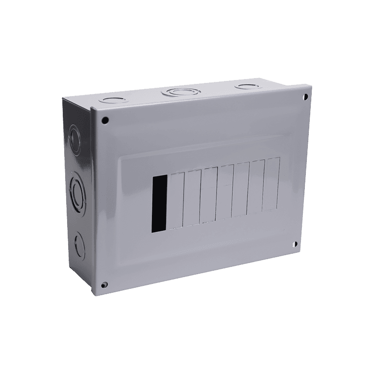 Centro de Carga para Sobreponer, 8 Módulos, 100 Amperes, 1 Fase 3 Hilos, 120 / 240 VAC, Enchufable, 260 x 208 x 75mm, NEMA 1 - Chint - C2Q08S - 332243