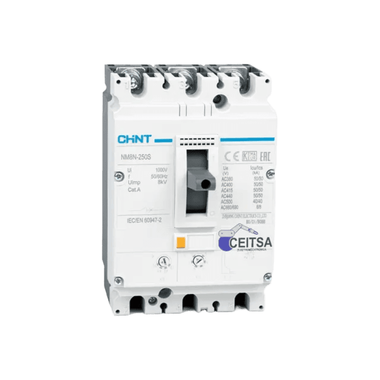 Interruptor Termomagnético Caja Moldeada 3 Polos 180 Amperes Marco 250 - Chint G NM8N-250C TM 180 3P - 271143 