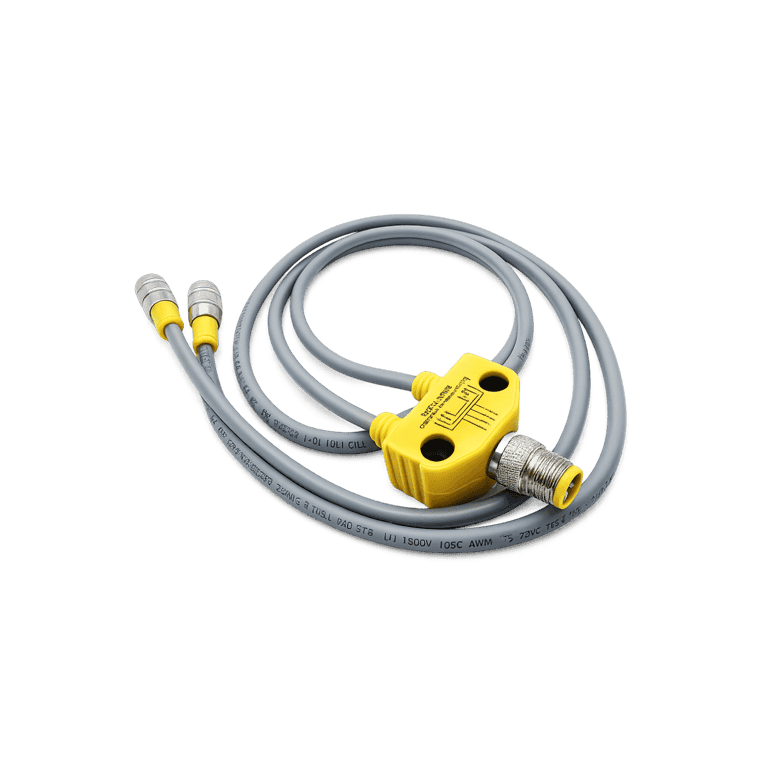 Conector Splitter 4 Pines M12 Macho - 4 Pines 2 x M12 Hembra - Turck VB2-FSM 4.4/2RKC 4T-0.32/0.32/S1587 - U7699-12