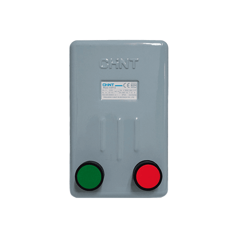 KIT Arrancador a Tensión Plena Caja Metálica, Rango de Protección Térmica 4 - 6 A, Bobina 110 VCA, Motor 1/6 HP 110 VCA Monofásico - Chint NQ2-110V-4-6A 