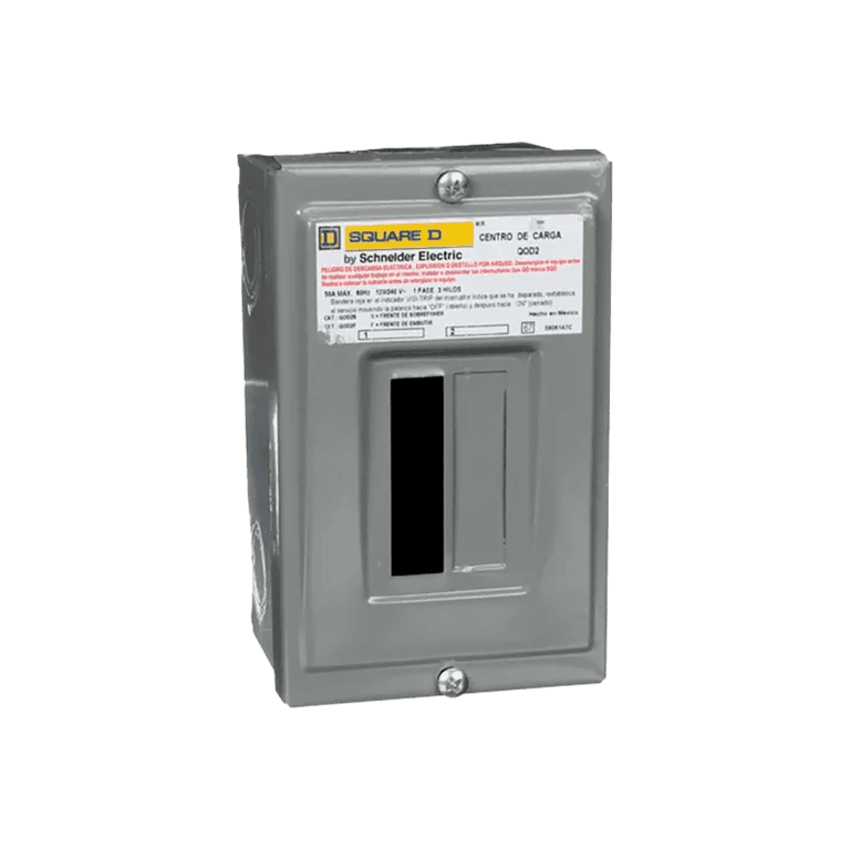 KIT Centro de Carga para Sobreponer con Interruptor 15 Amperes, 2 Módulos, Enchufable, 480 x 400 x 270mm, NEMA 1 - Chint QOD2S-B2QP115E