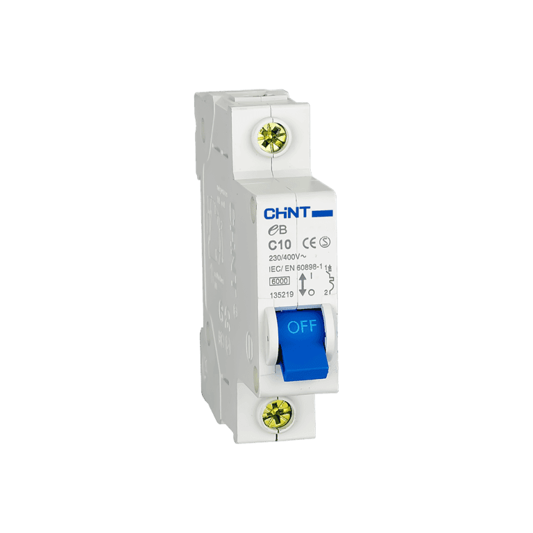 Interruptor Termomagnético Riel Din 1 Polo 32 Amperes Curva C 3 kA - Chint eB 1P C32 - 186421